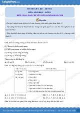 Đề kiểm tra giữa kì 1 Sinh 11 - Đề số 2 có lời giải chi tiết